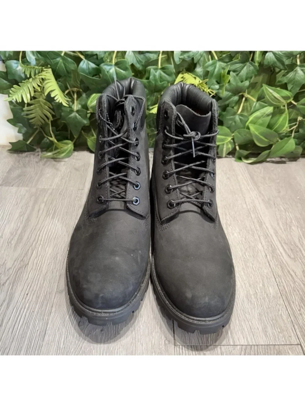 Timberland Premium 6-Inch Mens Size 11 M Waterproof Boot Black Nubuck 10073